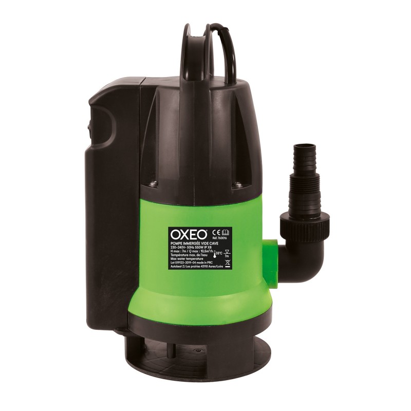 Pompe vide cave 550W flotteur intégré automatique