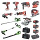 Ensemble d'outils électroportatifs 18V pour le bricolage et le jardinage