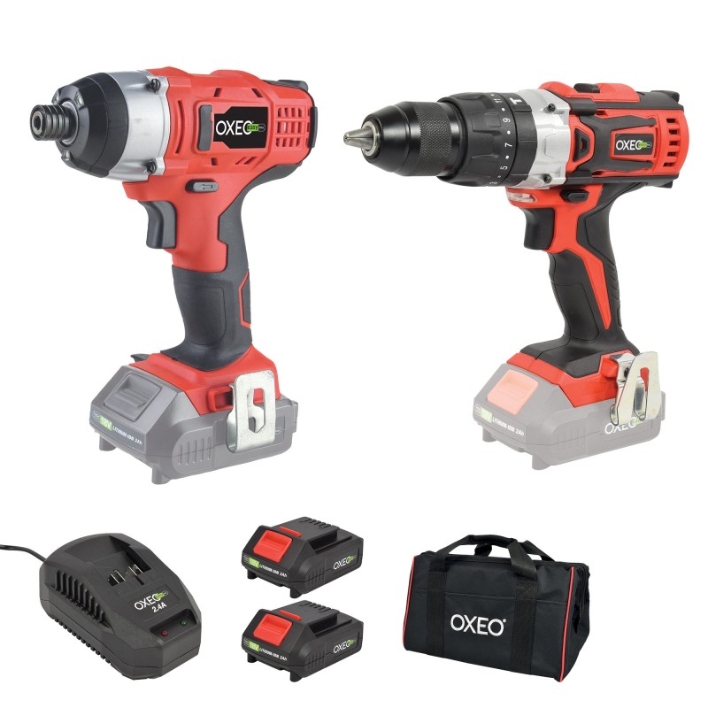 Perceuse visseuse et  visseuse à choc 18v -chargeur et batterie