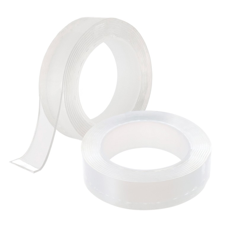Lot de 2 rubans adhésif double face nano transparent