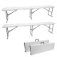 2 Bancos plegables blancos