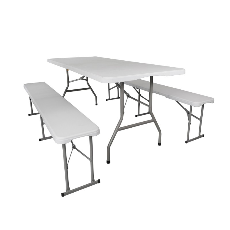 Garden table and bench set