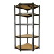 Heavy-duty black corner shelf