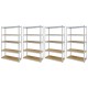 Lot de 4 étagères métal XXL grand modèle