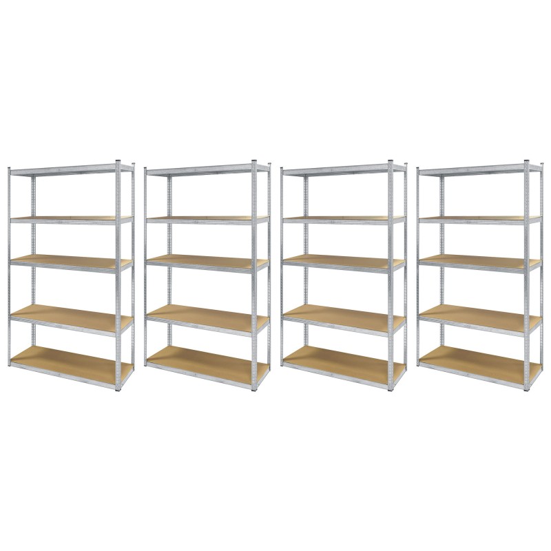 Lot de 4 étagères métal XXL grand modèle