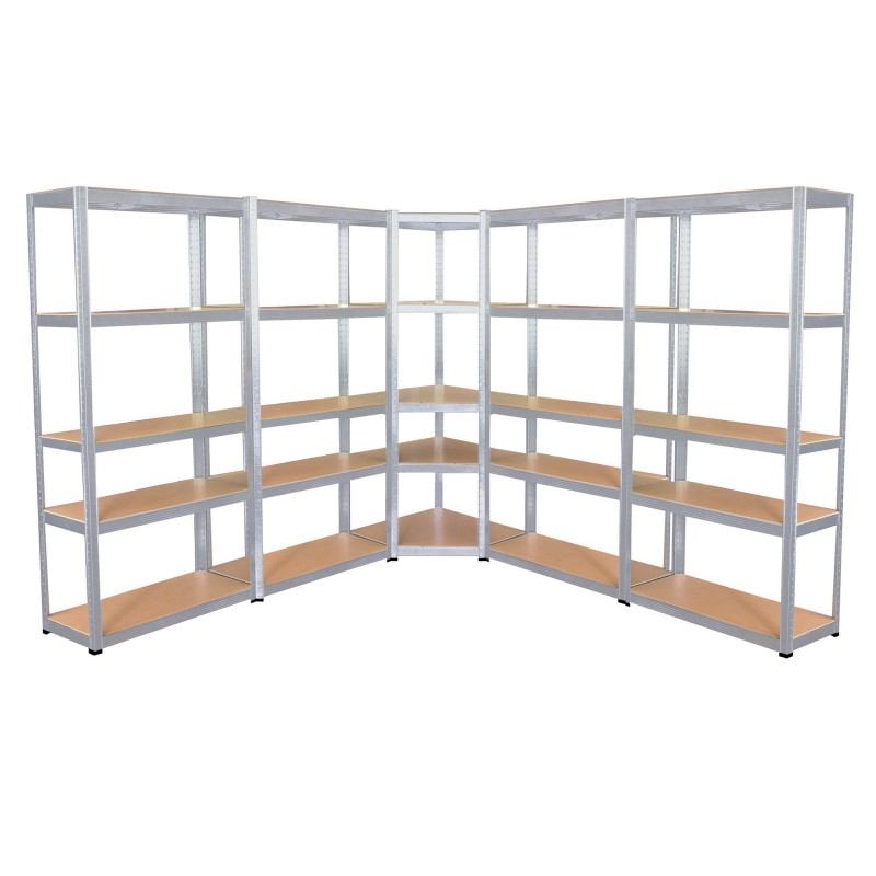 5 XXL-Regale Spezial-Ecke für große Garage