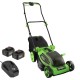 18V cordless lawn mower - 2 batteries