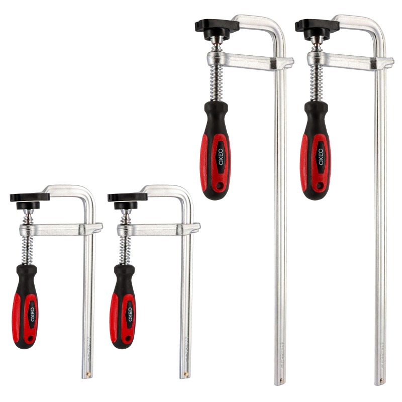 Set of four forged steel clamps