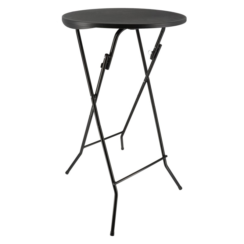 Foldable bar table, 60 cm, black