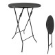 Mesa alta plegable 80 cm negra