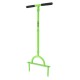 Manual lawn aerator with hollow spikes, 14 cm