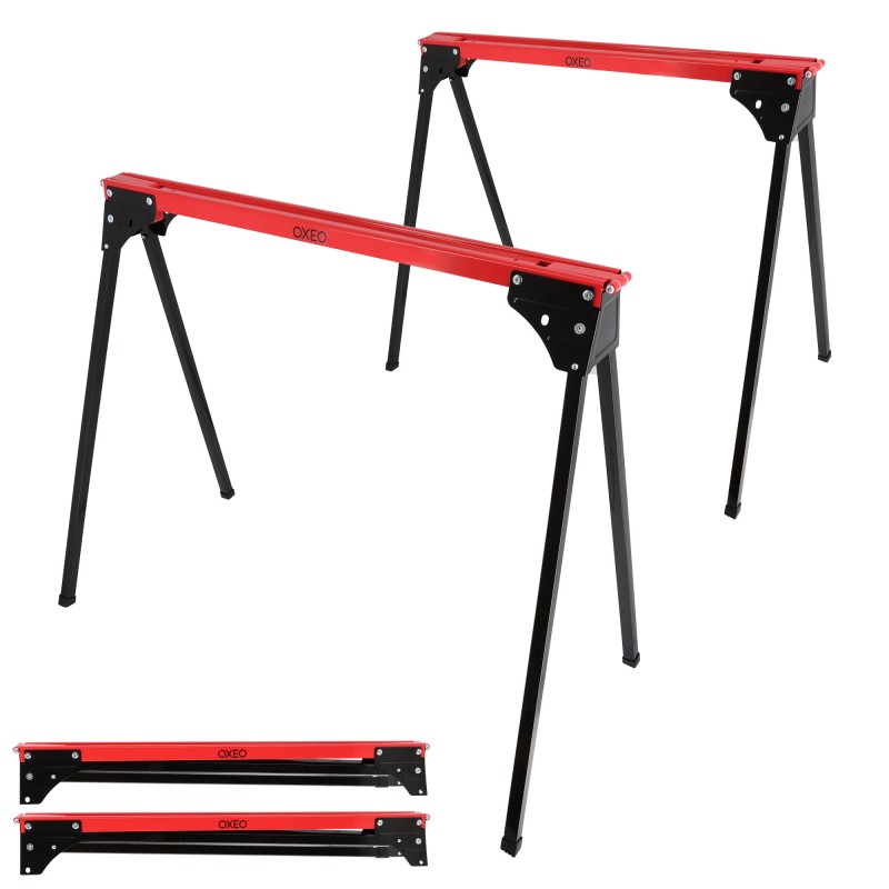 Set of 2 lightweight folding trestles