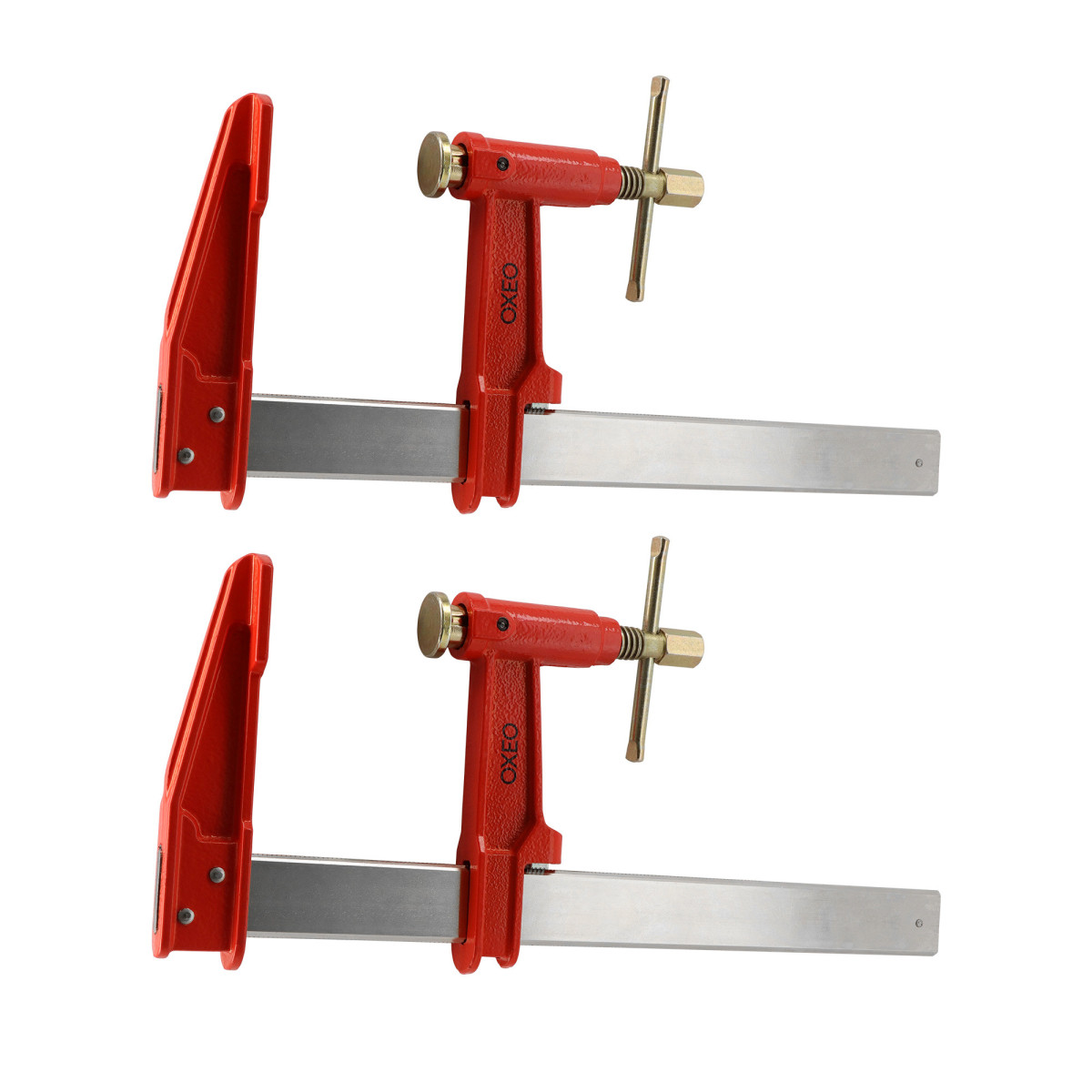 Lot De 2 Serre-joints à Pompe Oxeo - Longueur 30cm - Acier Laminé - Pour Travaux De Serrage