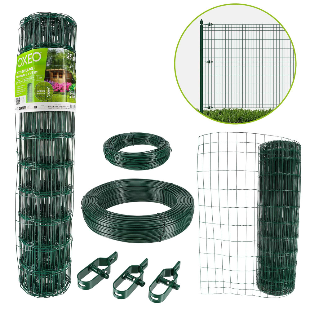 Rete saldata - Rotolo 25x1 m - Maglia 100x50 mm