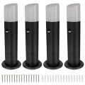 4 farolas de exterior con sensor de movimiento, altura: 45 cm